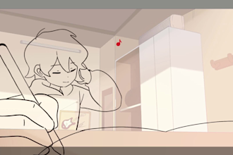 2d animation music video, cartoon animation, character animation, 2d short film
