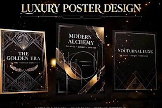design luxury modern poster, flyer, and event poster design
