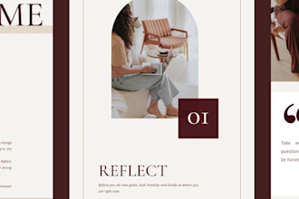 design an aesthetic canva lead magnet workbook template