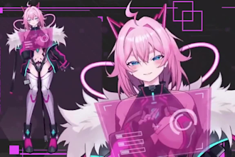 design and rig 2d vtuber model, vtuber rigging live 2d vtuber model live2d model