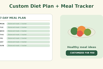 create custom diet plan and meal plan pdf for weight loss