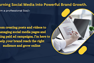 manage social media, create posts, videos, and ads