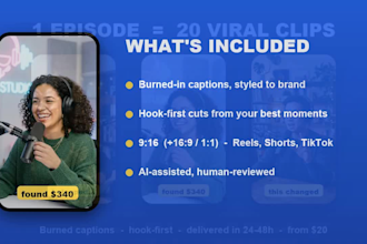 create viral podcast clips with burned captions for reels and shorts
