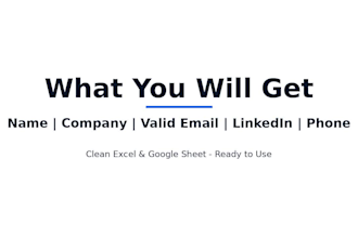do web research, lead generation and find valid emails