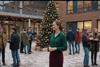 do realistic  ai christmas animation video ,santa claus new year season greeting