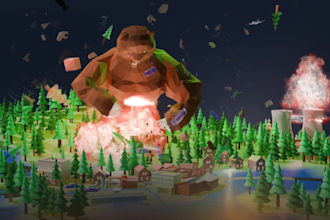 create stylized low poly 3d environments for games, apps, marketing