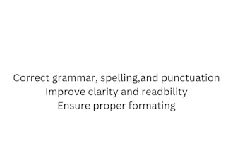 proofread and edit your content for clear error free english