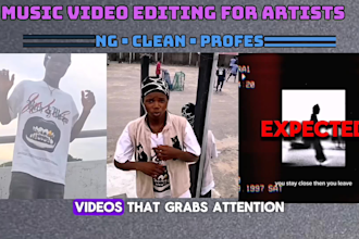 edit music videos for artists and creators