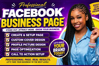 do facebook business page setup and create optimize all social media page setup