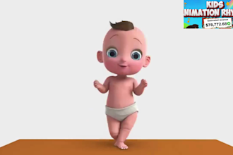 produce 4k animated kids learning videos,