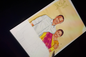 draw a memorial illustration with your passed beloved ones