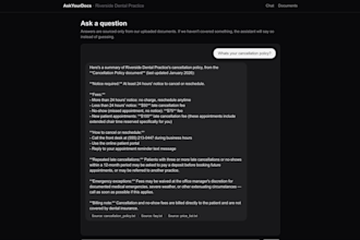 an ai chatbot trained on your business documents