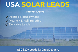 provide solar installation leads in phoenix arizona high intent