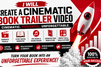 create a cinematic book trailer video