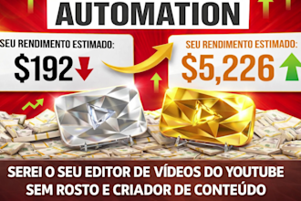 ser o seu editor de videos do youtube sem rosto e criador de conteudo