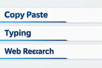 data entry, copy paste, typing work fast