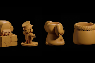 create high quality 3d models and stl files for 3d printing