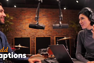 professionally edit your video podcast with captions and engaging visuals