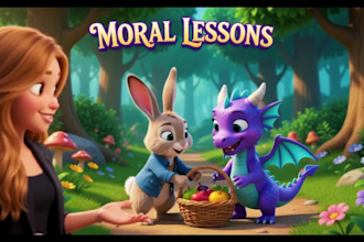 create 3d cartoon animation video kids learning animation and kids video editing