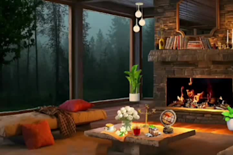 create cozy relaxing rain video for your youtube channel