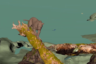 do realistic 3d animal animation, 3d creature design, animal models, fur, hair