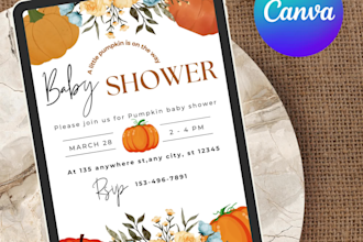 design custom baby shower invitation cards template