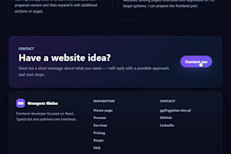 build a responsive react landing page