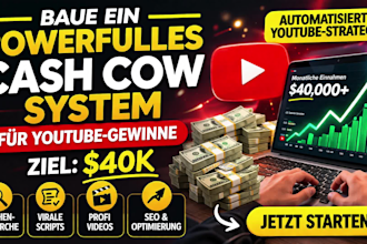 baue ein leistungsstarkes system auf, mit dem du durch youtube 40k gewinne erzie