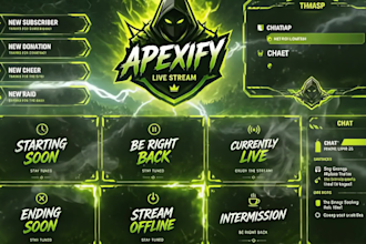 create best twitch stream overlay package and best twitch logo