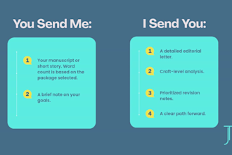evaluate your fiction manuscript and deliver revision notes