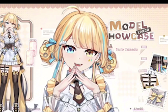 create vtuber model, live2d rigging, vtuber design, vtuber rigging, 2d vtuber