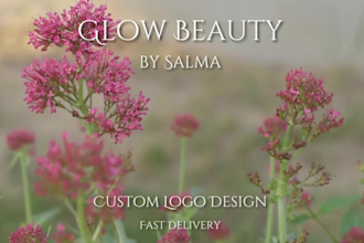 design a custom beauty logo with natural elements