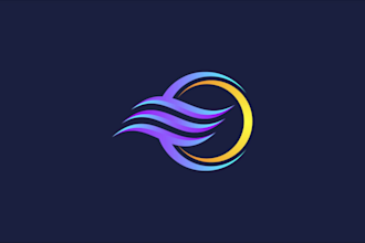 create a simple logo animation and text animation video