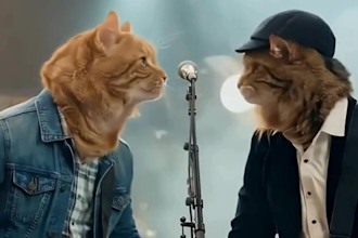 create an engaging ai music video, lip sync, or fun ai cat video