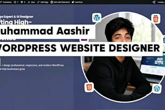 design a modern wordpress website using elementor and astra
