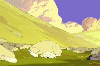 create an epic 2d cartoon animation 2d short film  anime animation music video
