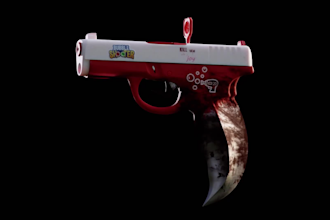 create game ready hard surface weapons for unreal and unity