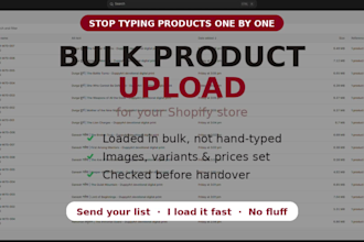 bulk upload products to your shopify store from CSV