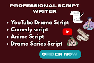 write engaging anime comedy drama scripts for your videos youtube videos