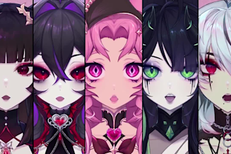 draw and rigg live2d model, live2d rigging, anime vtuber model vtuber rigging