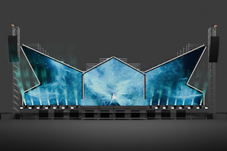 design 3d spaces for events with high quality renders
