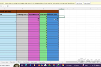 create automated sales, profit and inventory tracker in excel