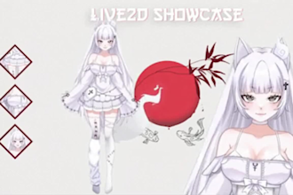 design and rig nsfw vtuber character model anime dakimakura female vtuber model