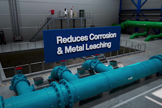 create 3d industrial animation chemical plant water treatment engineering video