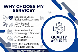 provide professional medical and nursing translation and scientific writing