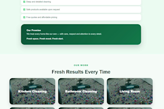 build a responsive cleaning company website