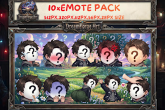 custom twitch emotes and stickers pack 24h delivery