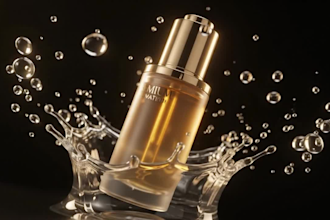 create 3d cosmetic product animation and skincare video