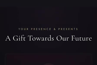 design a luxury digital wedding invitation website and memory album