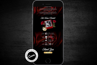 create wedding website for invitation, rsvp, countdown timer